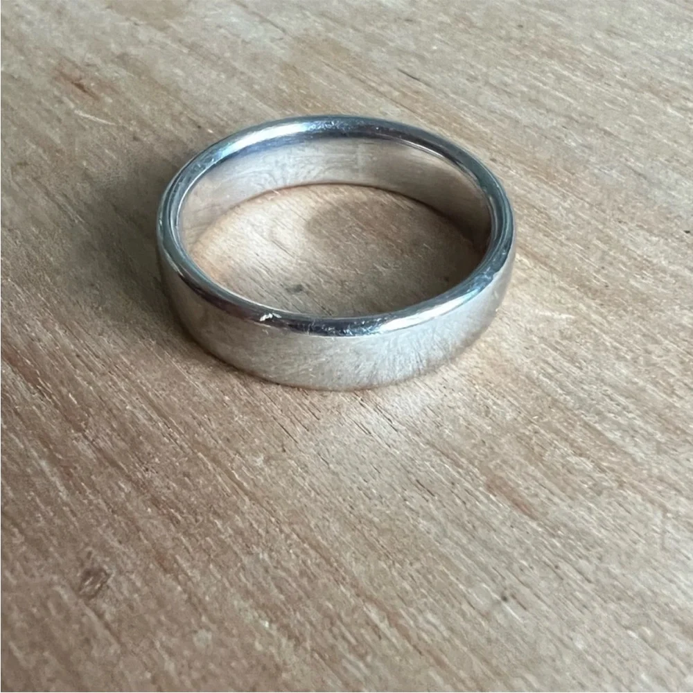 14k white gold mens wedding band ring
